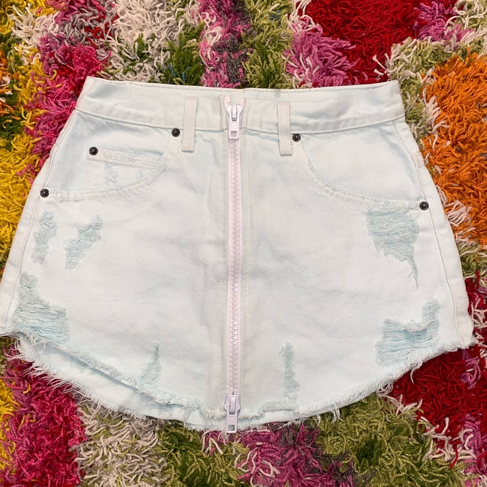 Carmar mini jean skirt